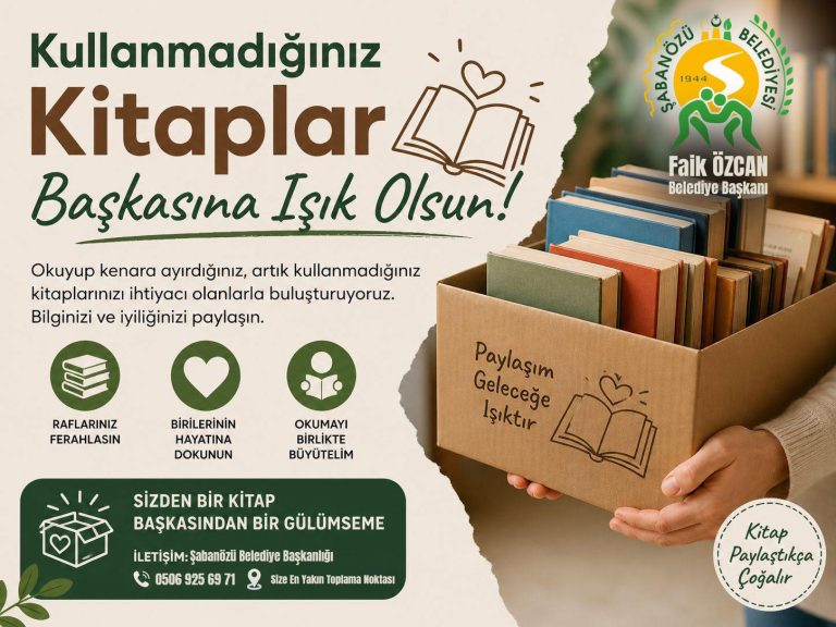 Şabanözü’nde Anlamlı Kampanya: “Sizden Bir Kitap, Başkasından Bir Gülümseme”
