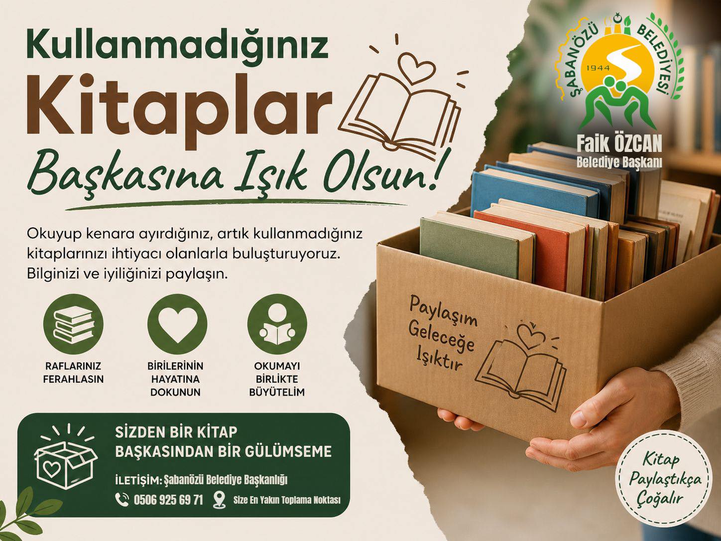 Şabanözü’nde Anlamlı Kampanya: “Sizden Bir Kitap, Başkasından Bir Gülümseme”